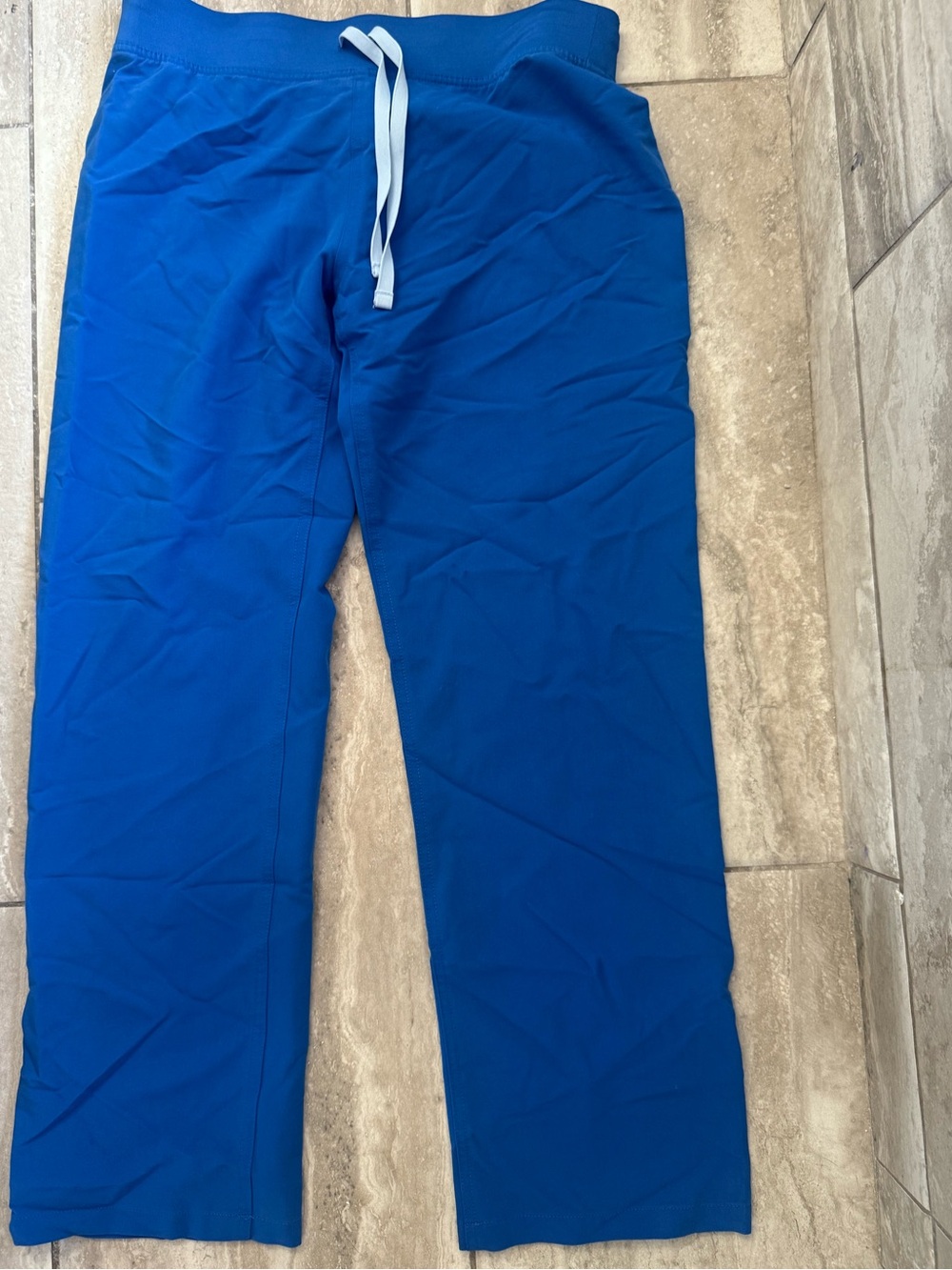 Figs Royal Blue Scrub Pants with White Logo